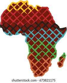 Africa map silhouette icon vector illustration graphic design. Abstract africa logo. Color Africa logo.