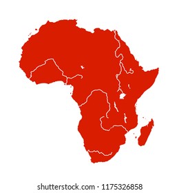 Africa map – stock vector