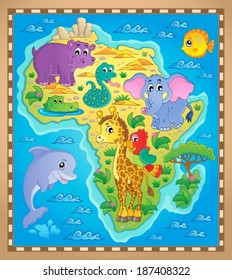 Africa map theme image 2 - eps10 vector illustration.