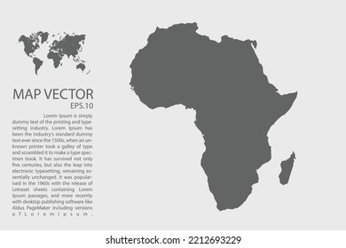 africa map vector, Abstract design vector illustration Eps 10. High Detailed on white background.