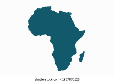 africa map vector. blue color on white background.