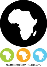 Africa Map - Vector Icon Isolated