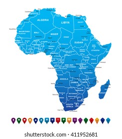 Africa Map vector illustration