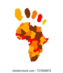 Africa map vector illustration