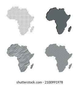 Africa-Karte, Vektorgrafik, afrikanischer Kontinent-Karte