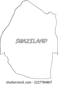 Africa map vector illustration with country names isolated on white background.
