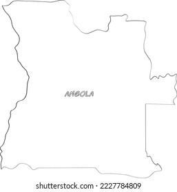 Africa map vector illustration with country names isolated on white background.
