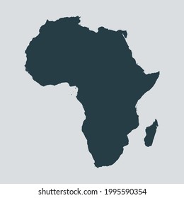 africa map vector, isolated on gray background