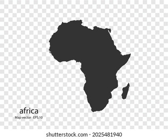 vector de mapa de áfrica, aislado en fondo transparente