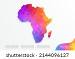 Africa Map - World Map International vector template with polygon style and gradient colorful isolated on white background for website, design, infographic - Vector illustration eps 10