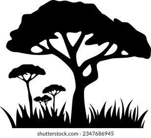 Africa - Minimalist and Flat Logo - Vector illustration