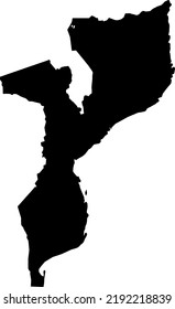 Africa Mozambique map vector map.Hand drawn minimalism style.