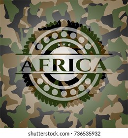 Africa on camo texture