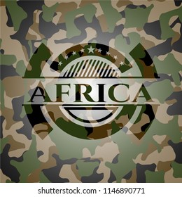Africa on camouflage texture
