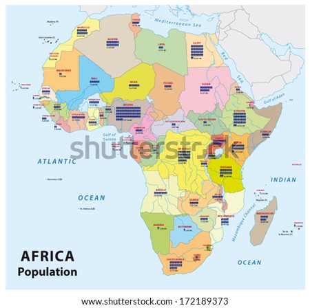 africa population map