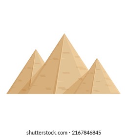 Africa Pyramid Icon Cartoon Vector Ancient Stock Vector (Royalty Free ...