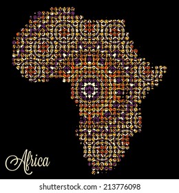 Africa. Round Ornament Pattern. Vintage decorative elements. Hand drawn background. Islam, Arabic, Indian, ottoman motifs.