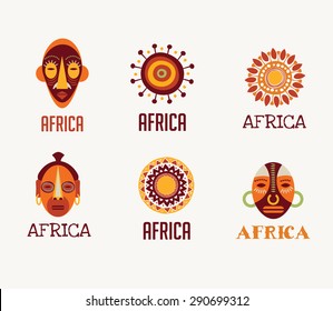 Africa and Safari elements and icons svg