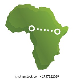 Africa safari route icon. Cartoon of africa safari route vector icon for web design isolated on white background