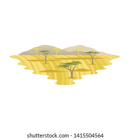 Africa Savanna Glassland Safari Landscape Vector