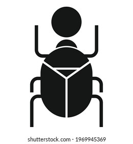 Africa scarab beetle icon. Simple illustration of Africa scarab beetle vector icon for web design isolated on white background