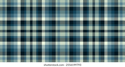 Africa seamless background plaid, shirt vector texture tartan. Kid fabric textile pattern check in cyan and black colors palette.