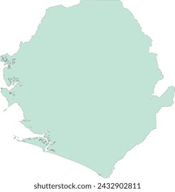 Africa Sierra Leone Country map with National boundary