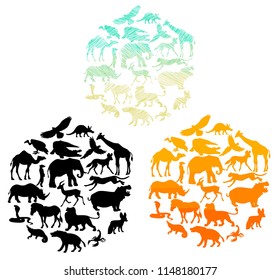 
africa silhouette color
