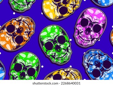 africa skull patterns background, abstract bone background, print textile art, tribal hand-draw, fashion artwork for fabric print, clothes, hawaii shirt design, scarf, shawl, carpet, bag.