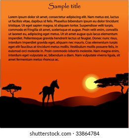 africa sunset background