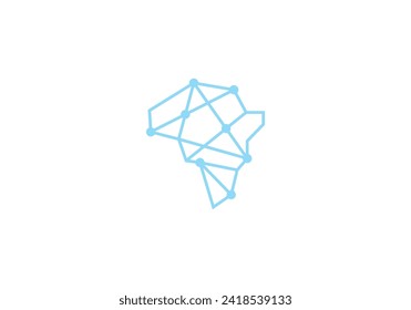africa tech digital connection logo design template