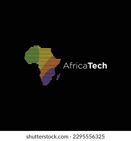 Vector de iconos del logo técnico de África.