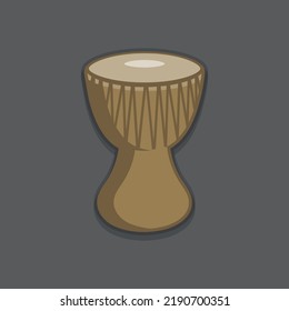 Africa traditionelle Perkussionsinstrumente djembe Vektorbild