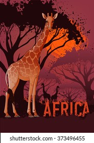 Africa travel poster