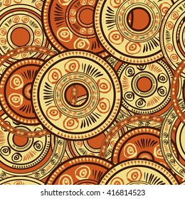 Africa triangle geometric patterns and shevron. Exotic african ethnic ornament.