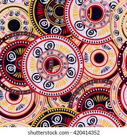 Africa triangle geometric patterns and shevron. Exotic african ethnic ornament.