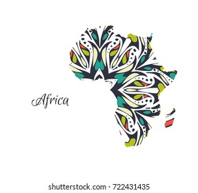 Africa - Vector Illustration with hand drawn decor