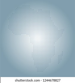 Africa vector map made of blue slashes