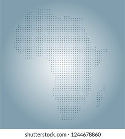 Africa vector map made of blue pluses