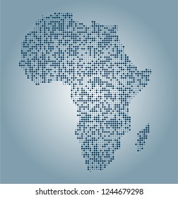 Africa vector map made of blue dots