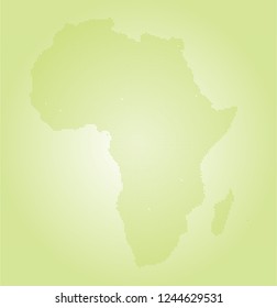 Africa vector map made of green high density backslashes
