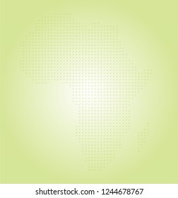 Africa vector map made of green slashes