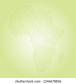 Africa vector map made of green pluses