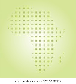 Africa vector map made of green dots