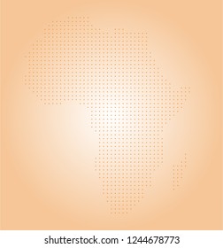 Africa vector map made of orange squares