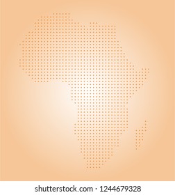 Africa vector map made of orange diamonds