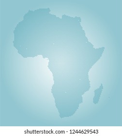 Africa vector map made of turquoise high density backslashes