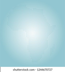 Africa vector map made of turquoise squares