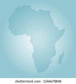 Africa vector map made of turquoise high density slashes