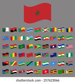 Africa, waving Vector flag collection part 5/6